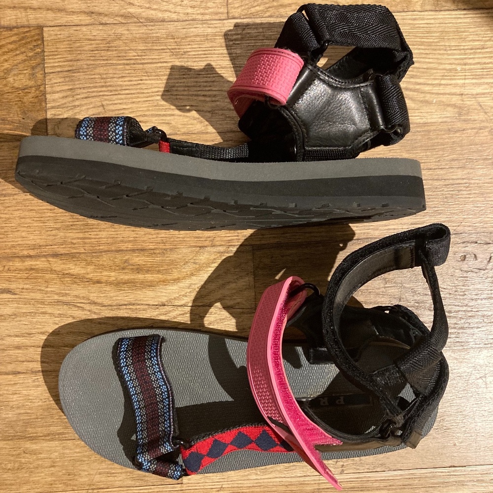 Prada Linea Rossa Grip Strap Sandals 36.5